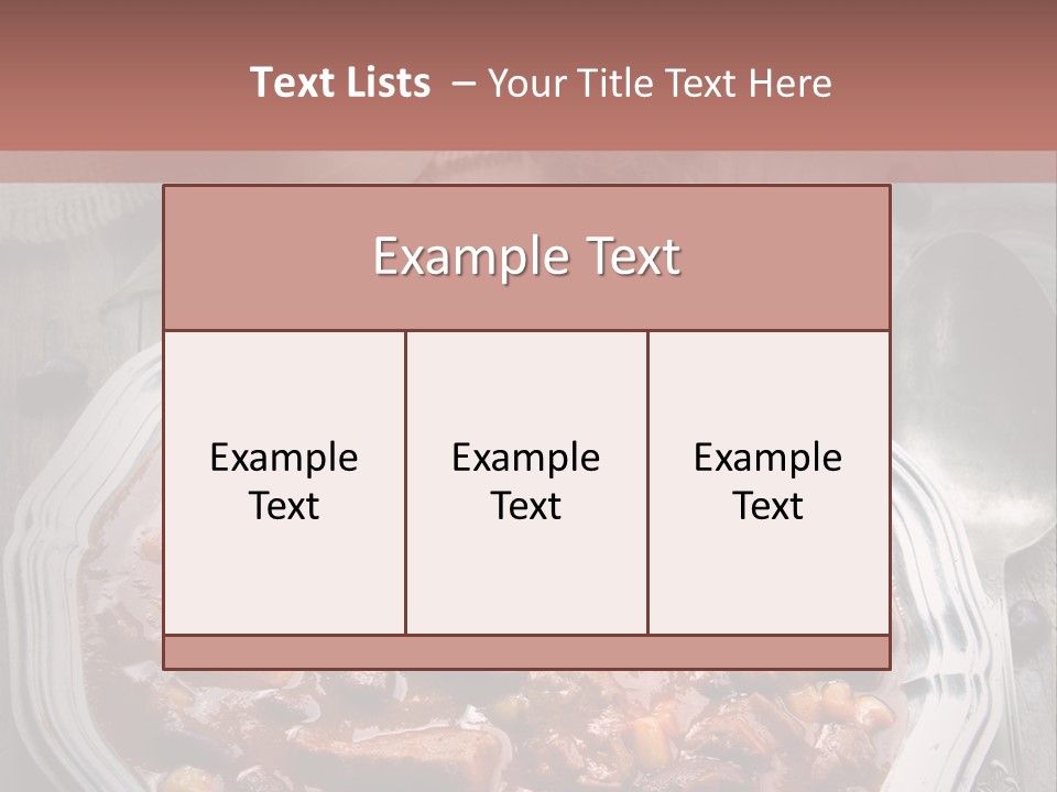Plate Meal Serving PowerPoint Template