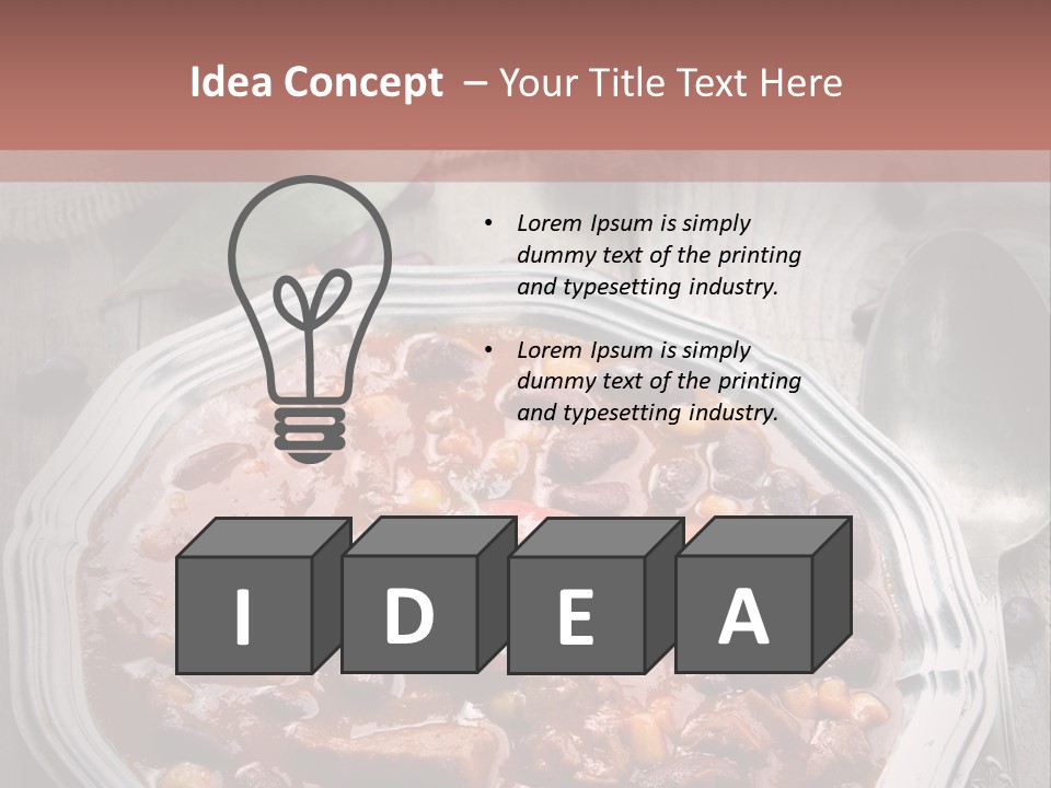 Plate Meal Serving PowerPoint Template