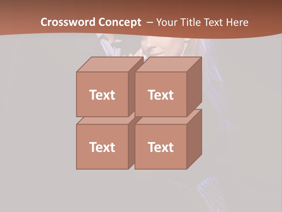 Girl Vogue Hug PowerPoint Template