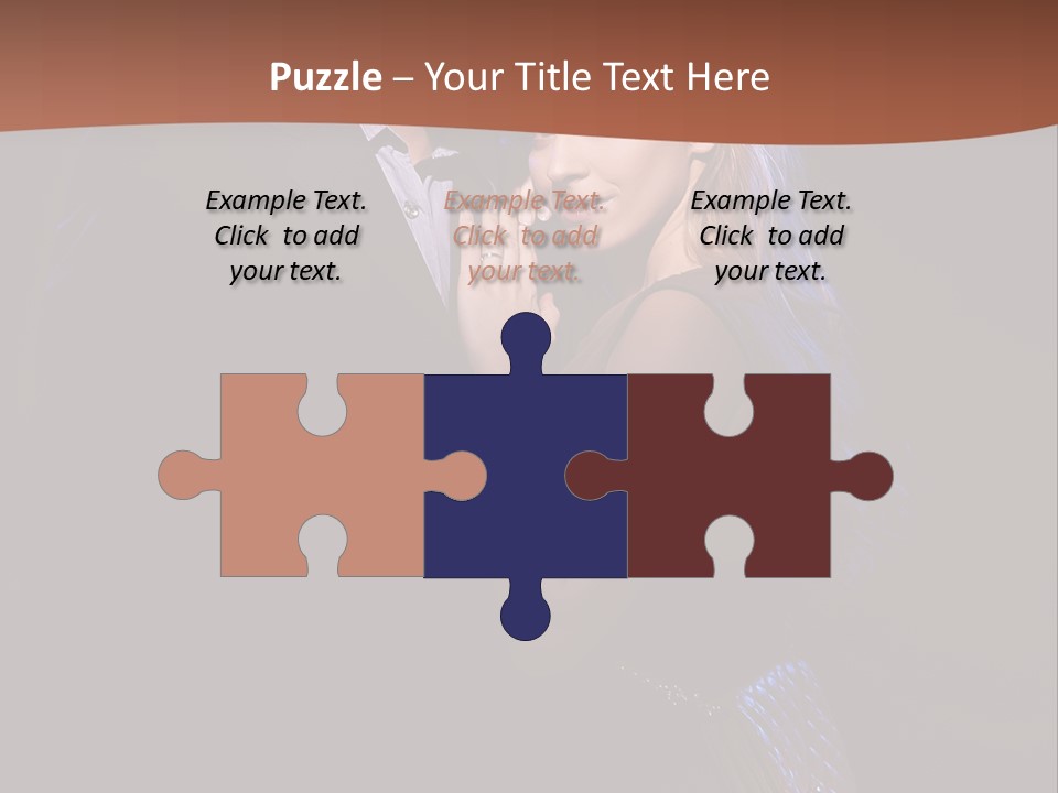 Girl Vogue Hug PowerPoint Template