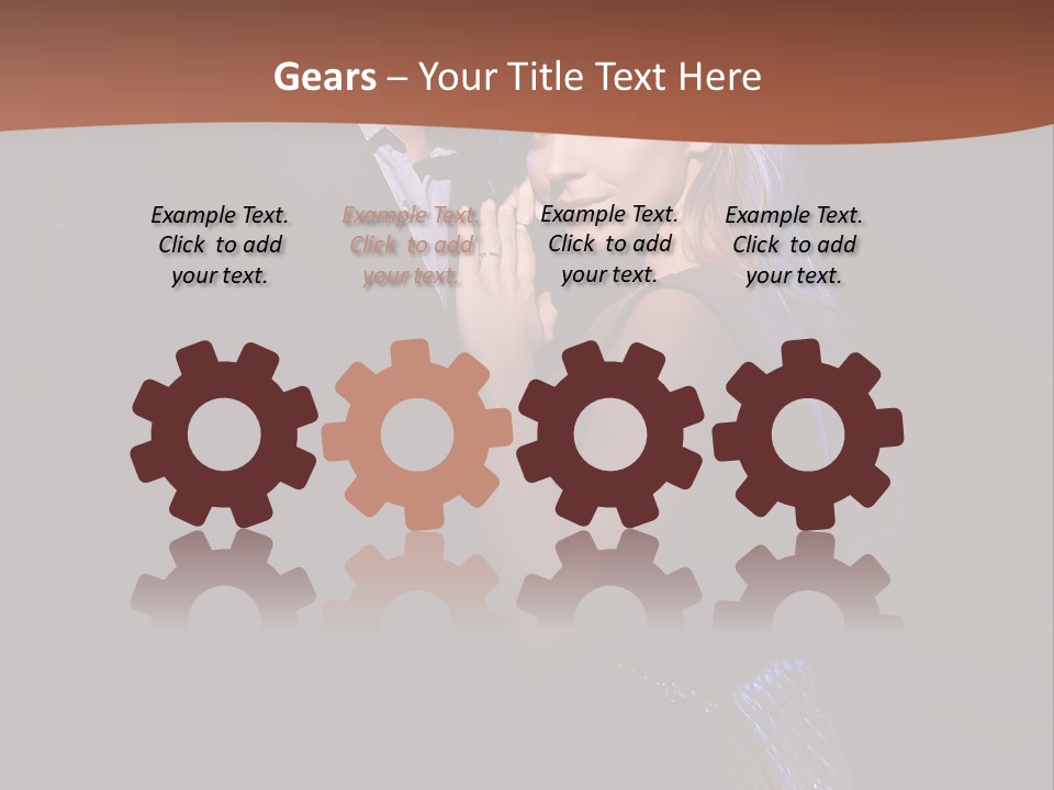 Girl Vogue Hug PowerPoint Template