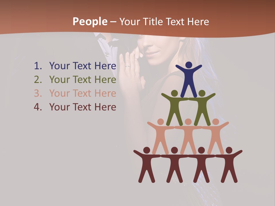 Girl Vogue Hug PowerPoint Template