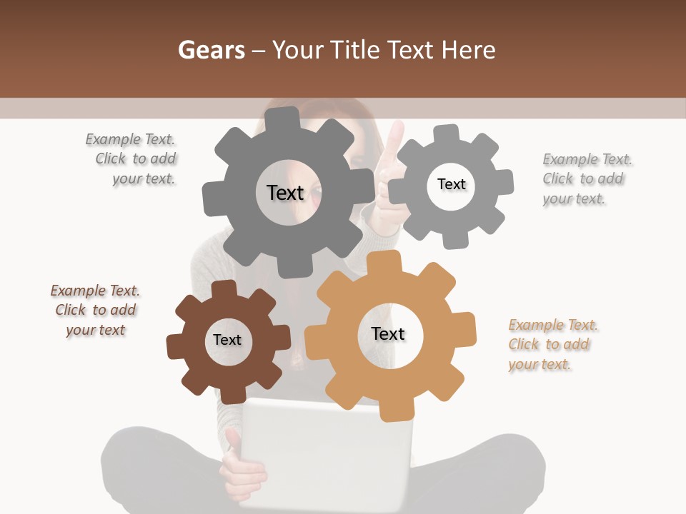 Internet Laptop Background PowerPoint Template