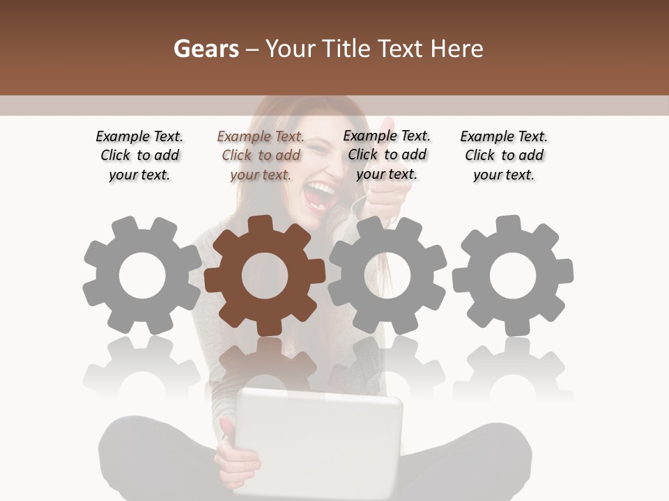 Internet Laptop Background PowerPoint Template