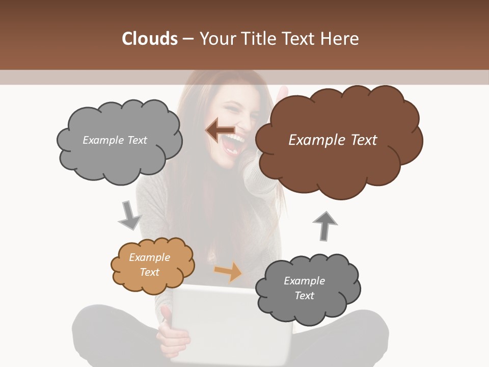 Internet Laptop Background PowerPoint Template