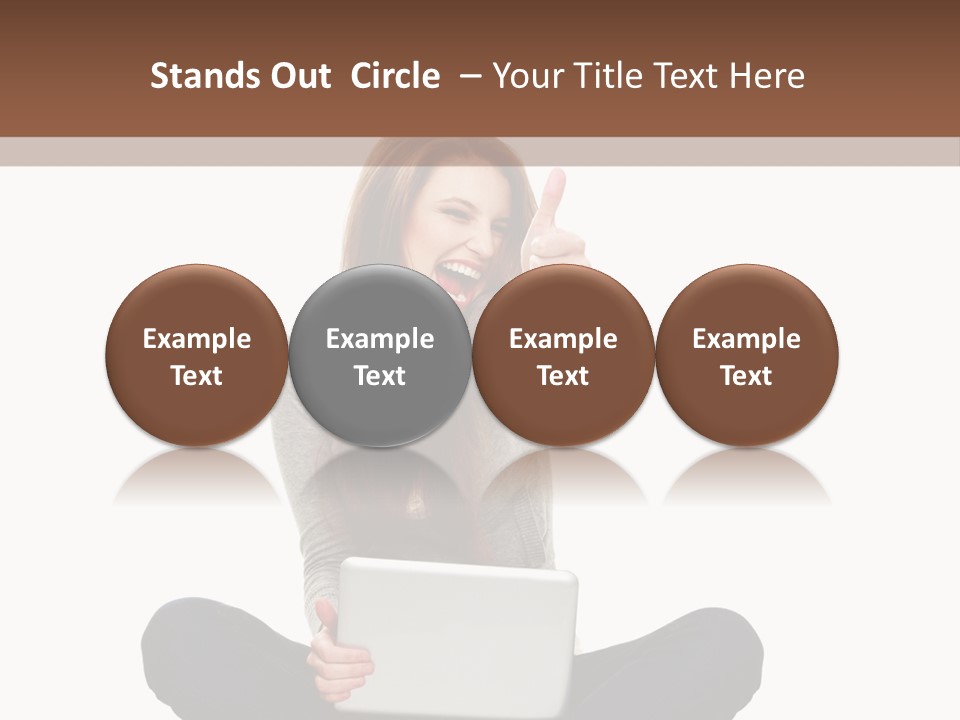 Internet Laptop Background PowerPoint Template