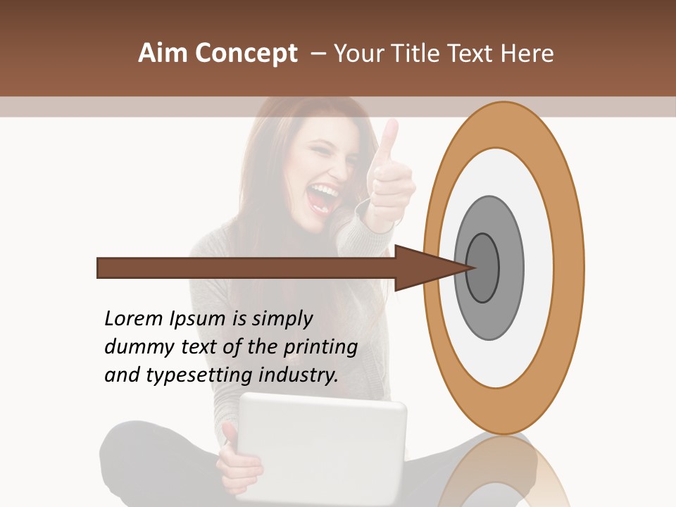 Internet Laptop Background PowerPoint Template