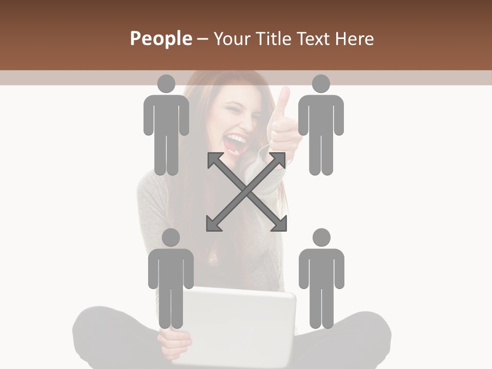 Internet Laptop Background PowerPoint Template