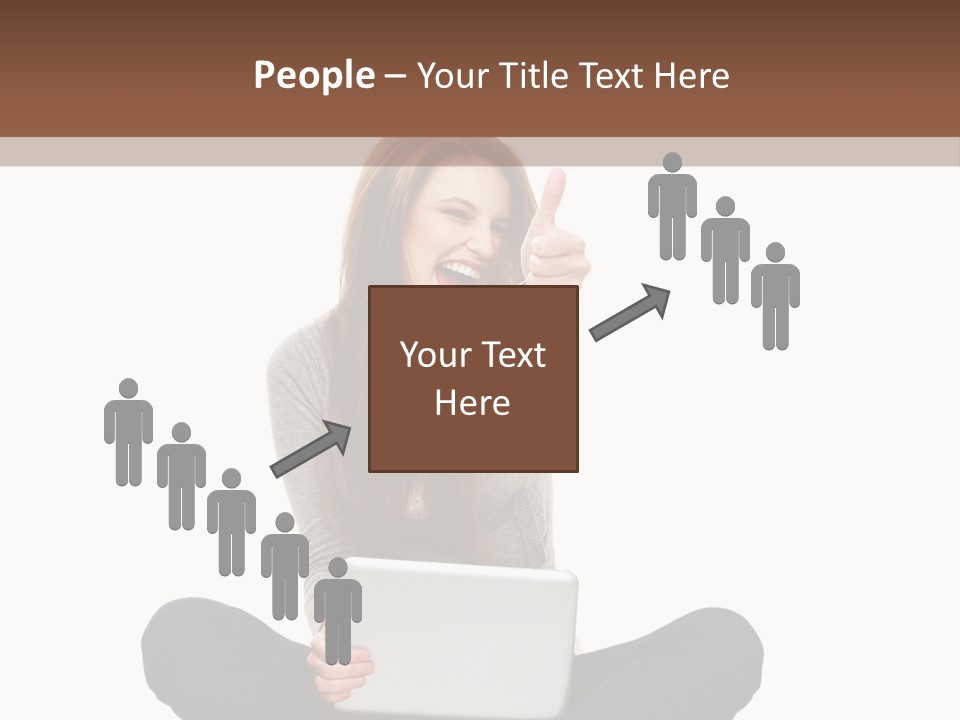 Internet Laptop Background PowerPoint Template