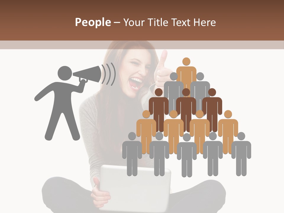 Internet Laptop Background PowerPoint Template