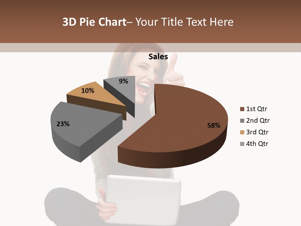 Internet Laptop Background PowerPoint Template