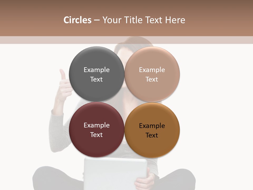 Laptop Browsing Thumbs PowerPoint Template