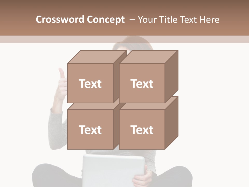 Laptop Browsing Thumbs PowerPoint Template