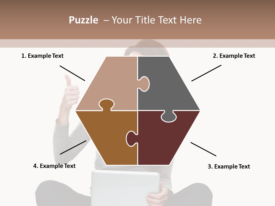 Laptop Browsing Thumbs PowerPoint Template