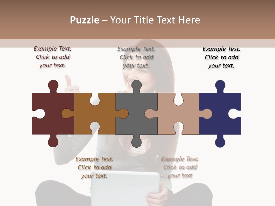 Laptop Browsing Thumbs PowerPoint Template