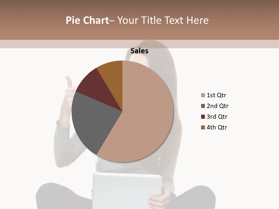 Laptop Browsing Thumbs PowerPoint Template