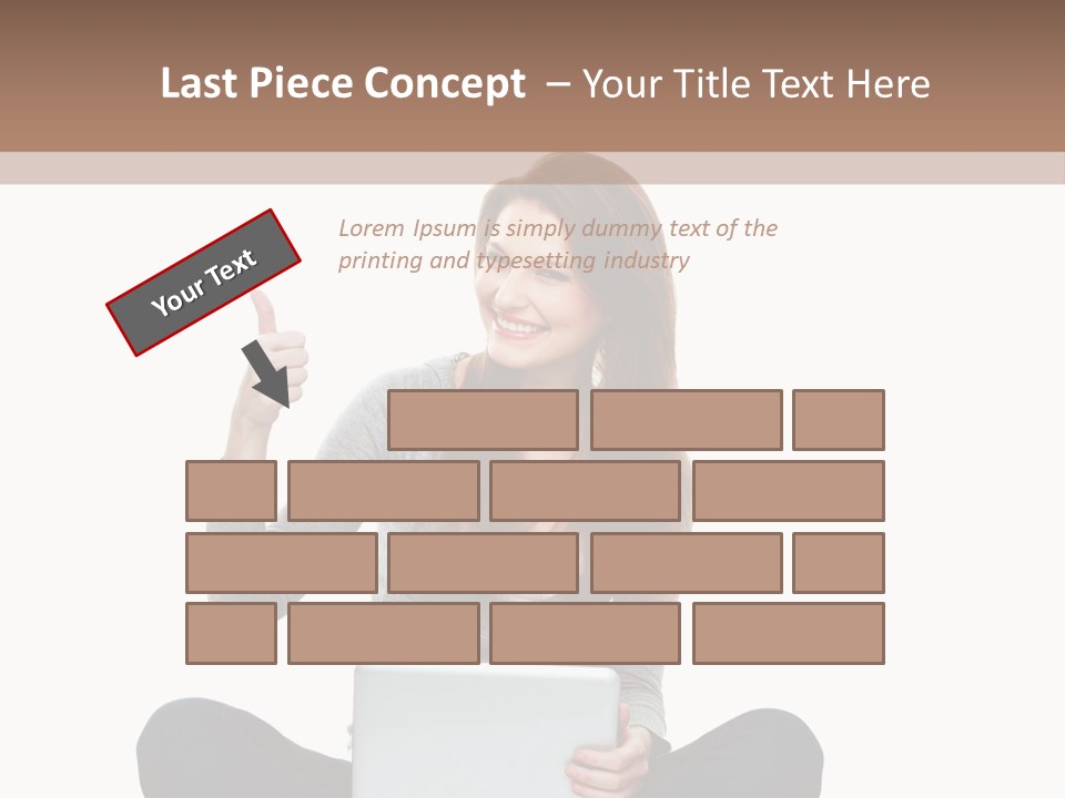 Laptop Browsing Thumbs PowerPoint Template