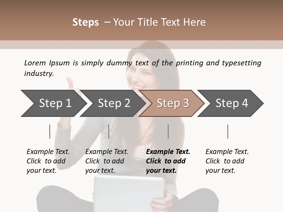 Laptop Browsing Thumbs PowerPoint Template