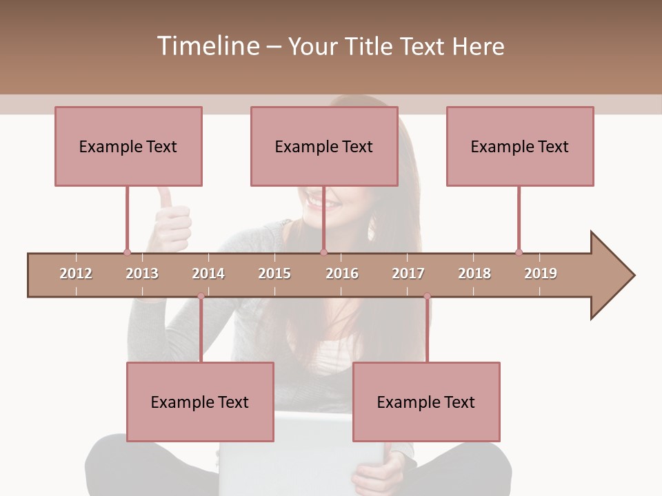 Laptop Browsing Thumbs PowerPoint Template