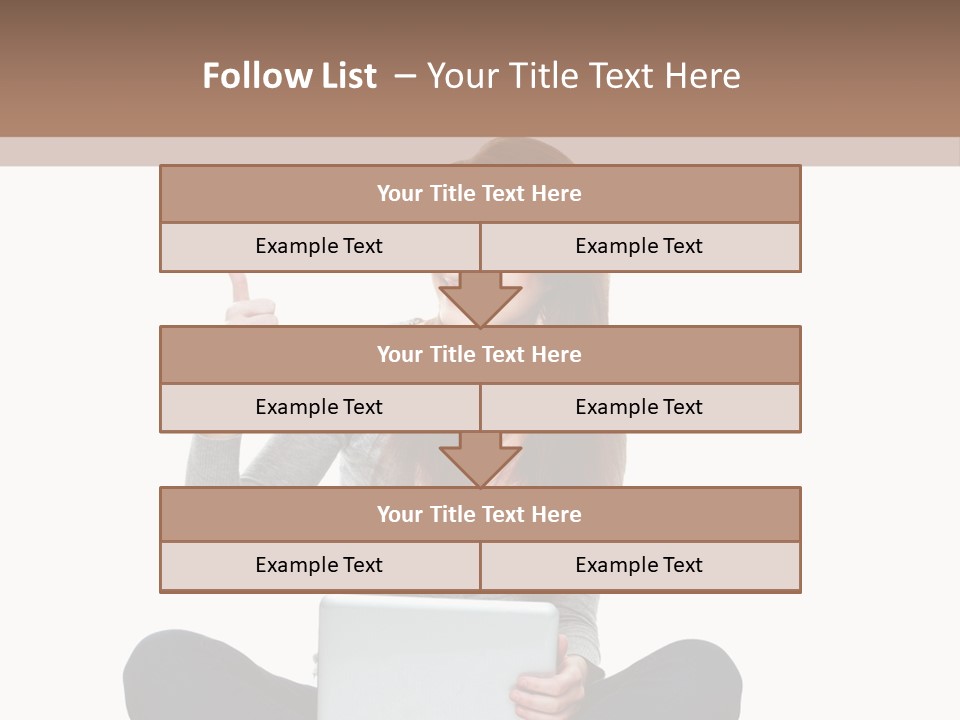 Laptop Browsing Thumbs PowerPoint Template