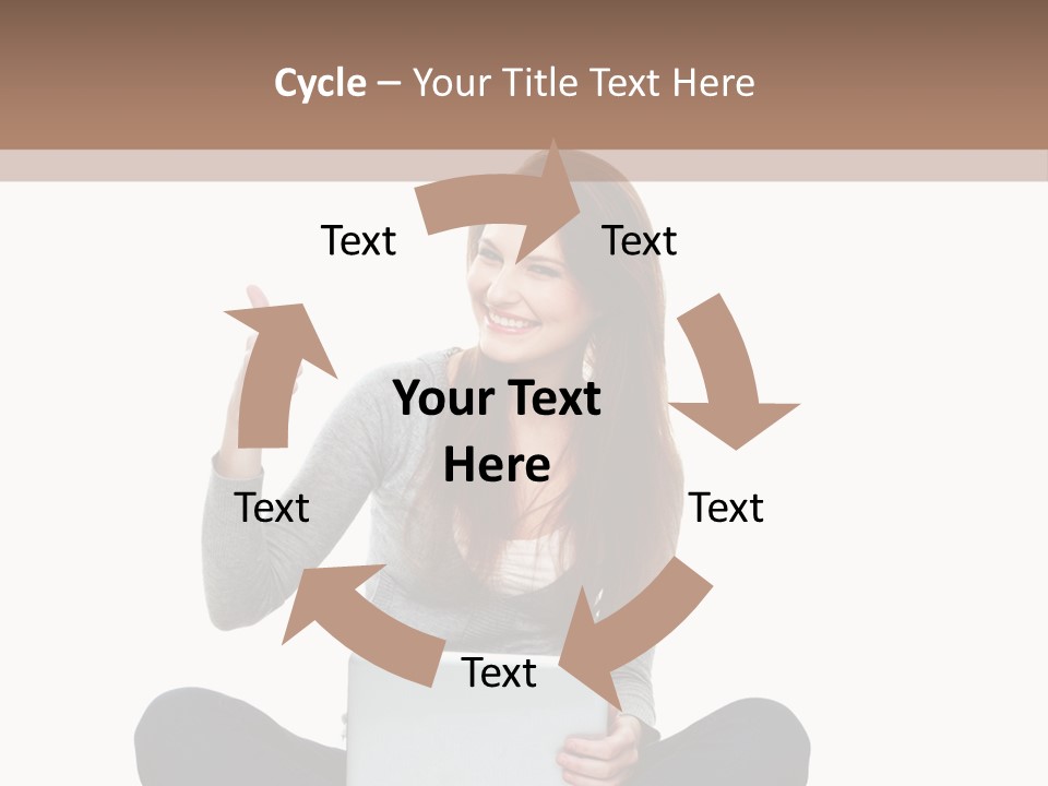 Laptop Browsing Thumbs PowerPoint Template