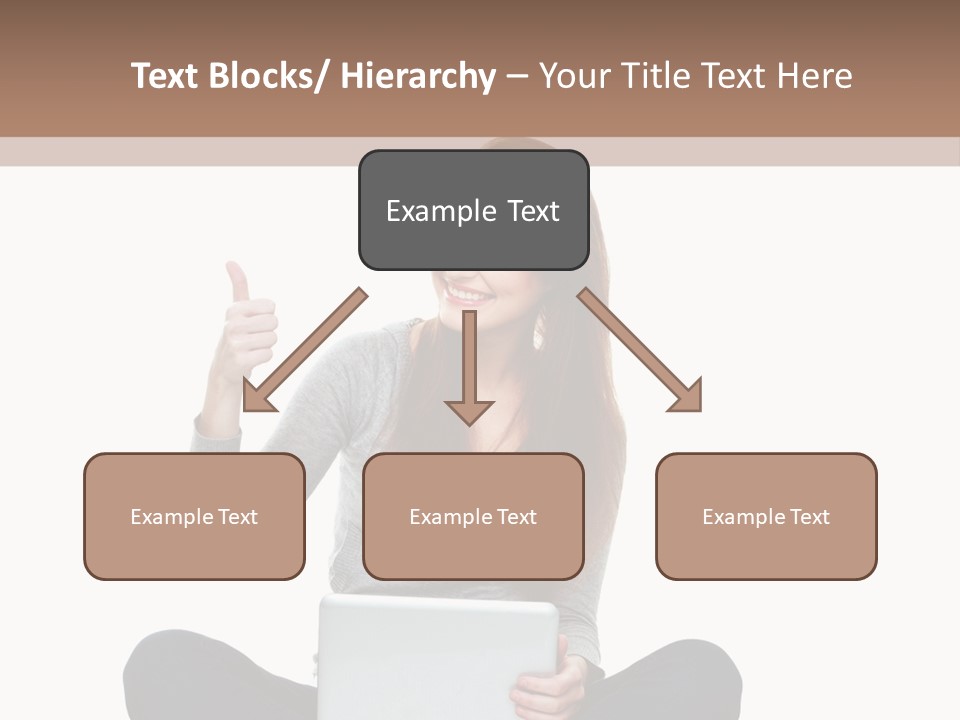 Laptop Browsing Thumbs PowerPoint Template