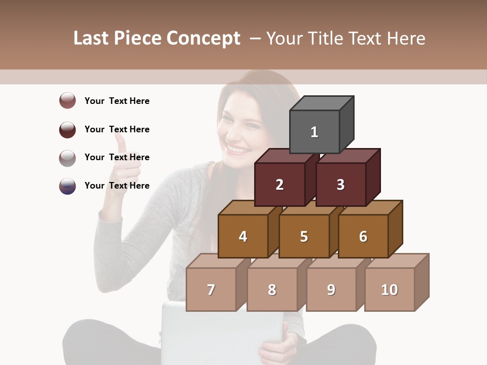 Laptop Browsing Thumbs PowerPoint Template