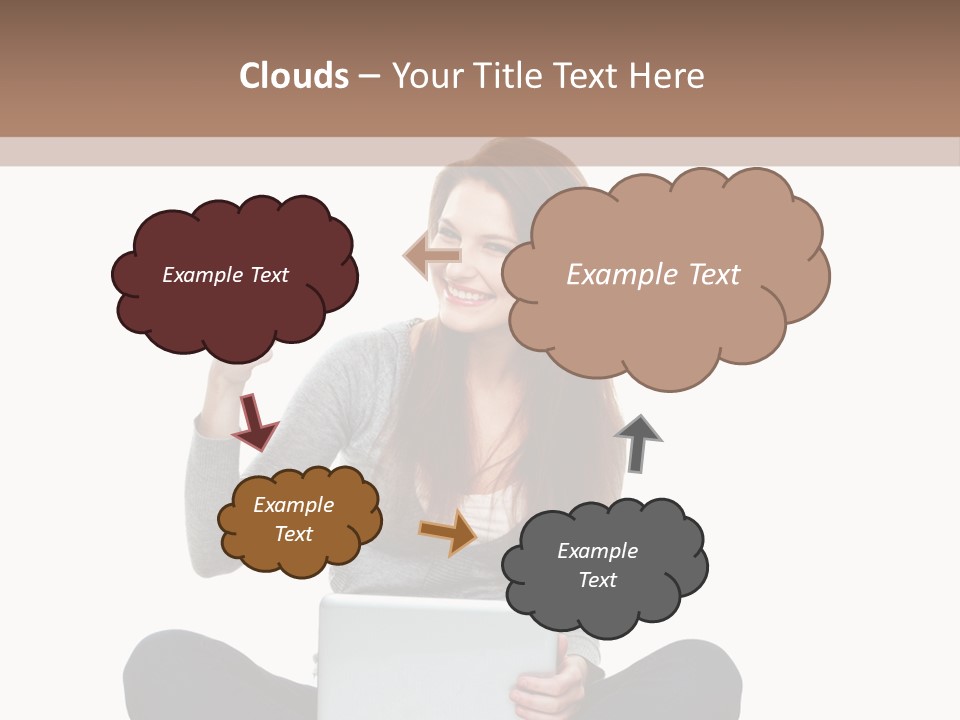Laptop Browsing Thumbs PowerPoint Template