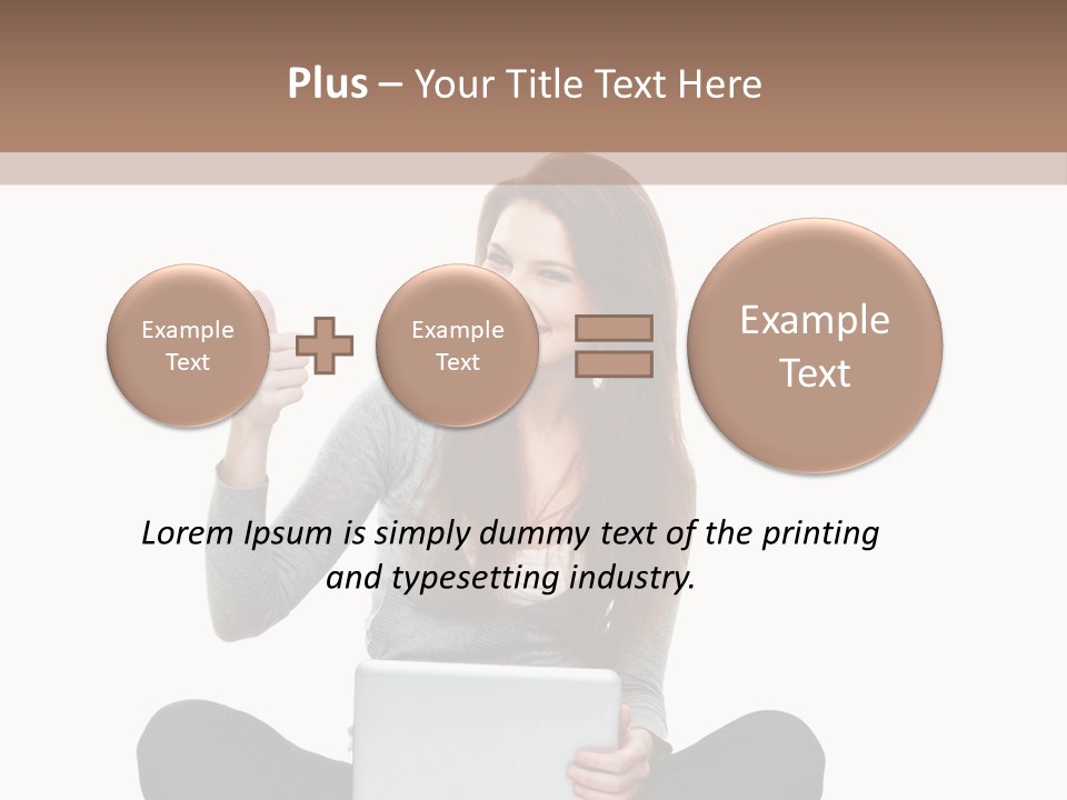 Laptop Browsing Thumbs PowerPoint Template