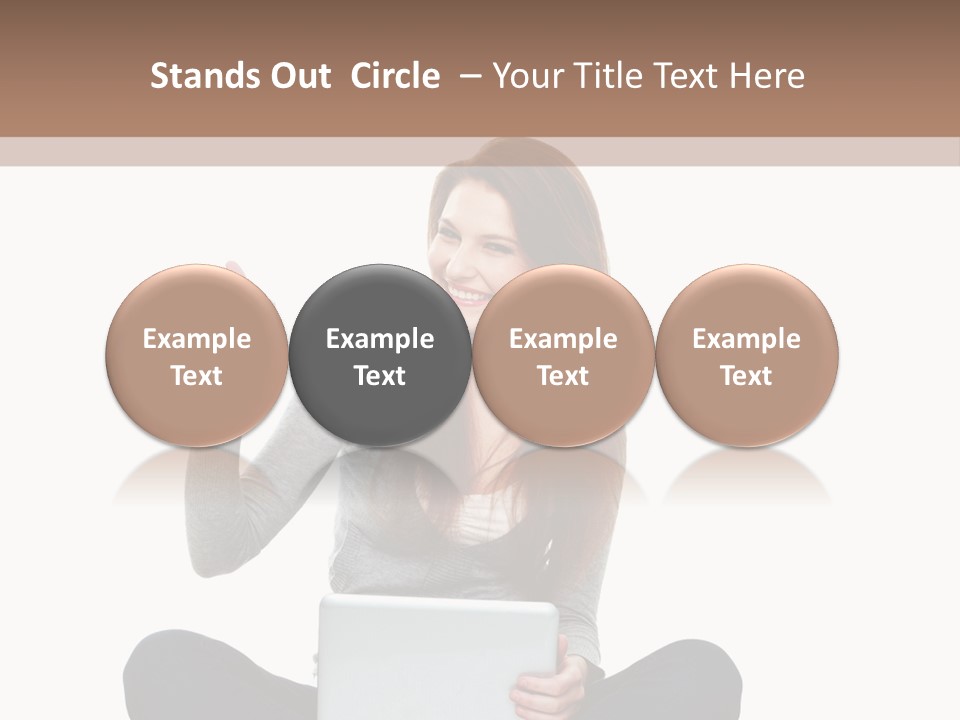 Laptop Browsing Thumbs PowerPoint Template