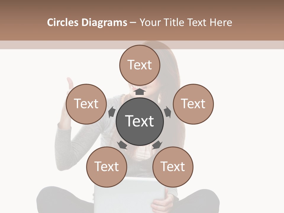 Laptop Browsing Thumbs PowerPoint Template
