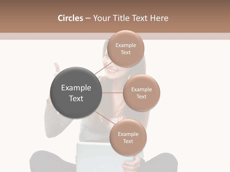 Laptop Browsing Thumbs PowerPoint Template
