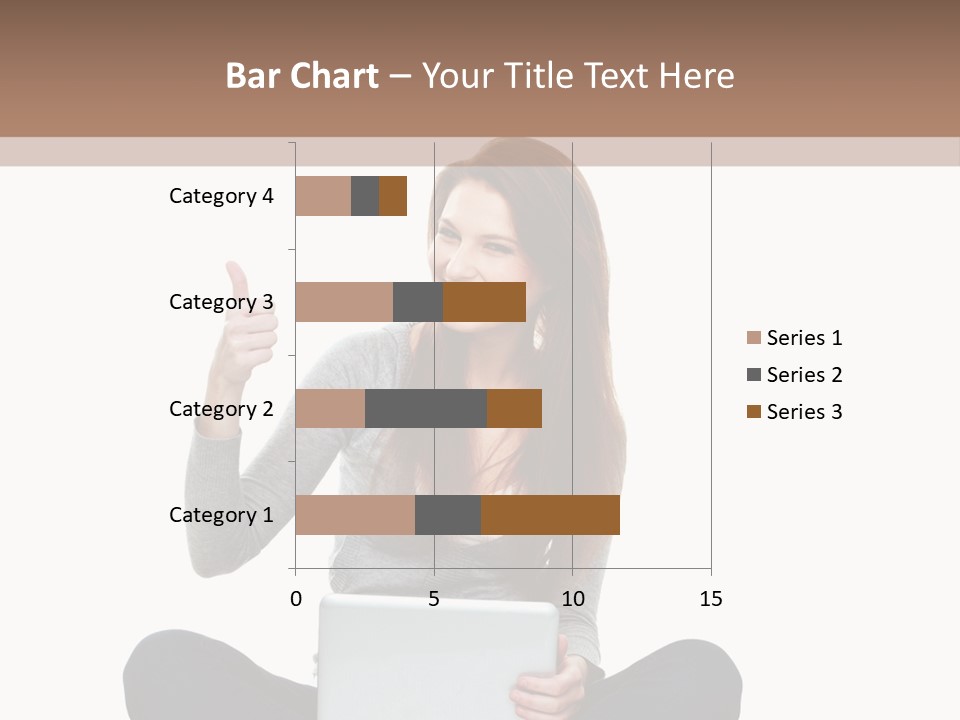 Laptop Browsing Thumbs PowerPoint Template