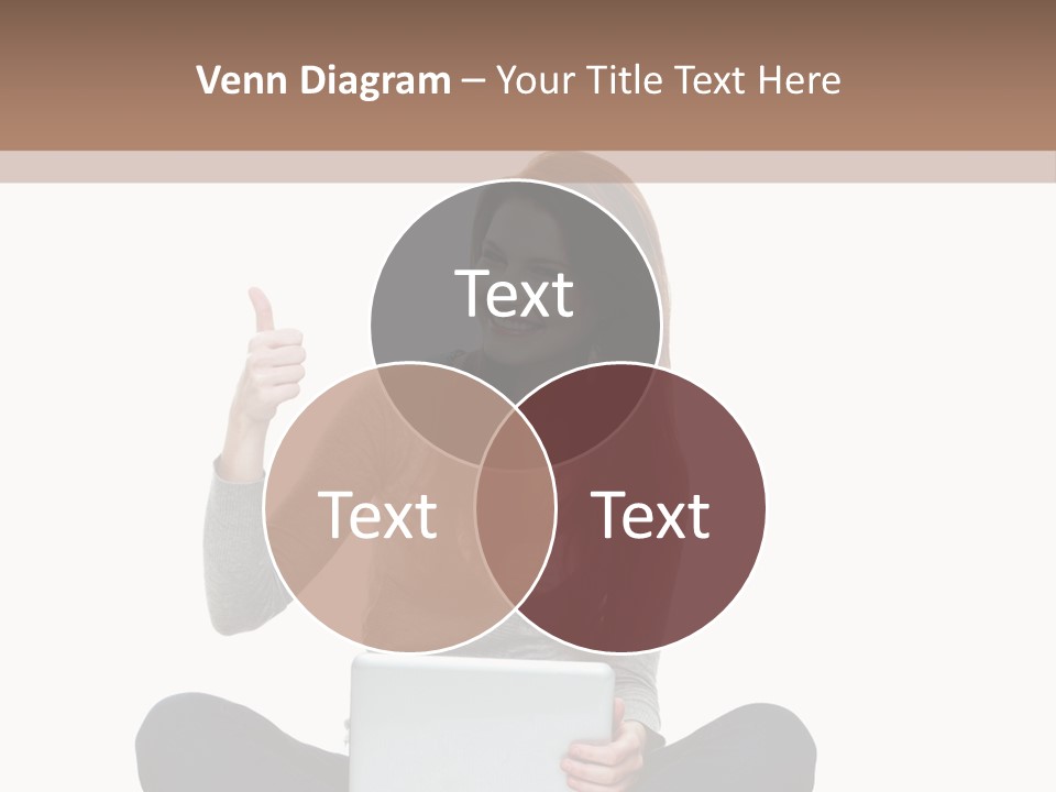 Laptop Browsing Thumbs PowerPoint Template