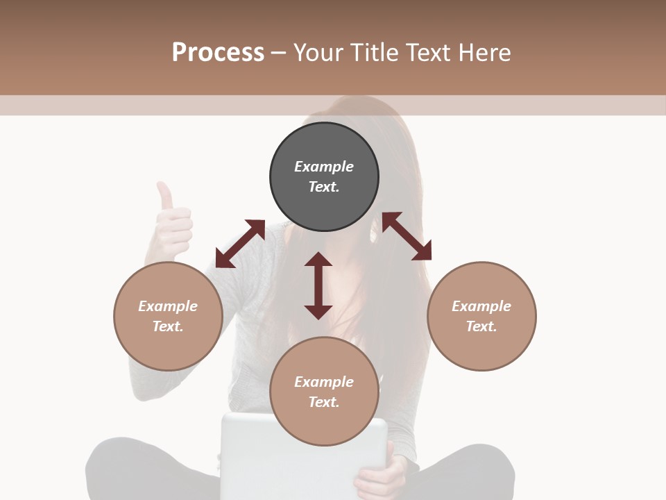 Laptop Browsing Thumbs PowerPoint Template