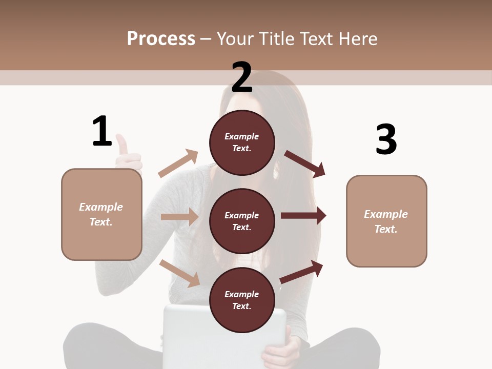 Laptop Browsing Thumbs PowerPoint Template