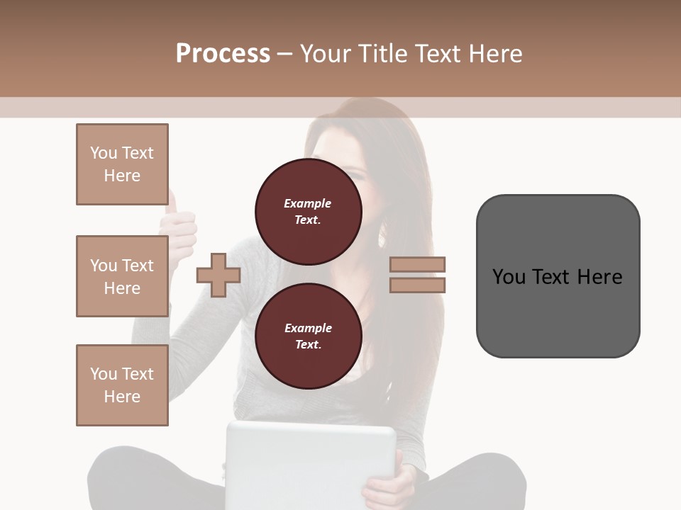 Laptop Browsing Thumbs PowerPoint Template
