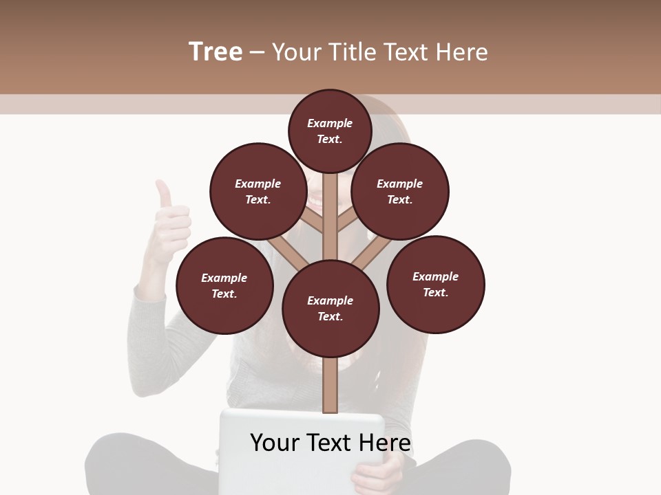 Laptop Browsing Thumbs PowerPoint Template