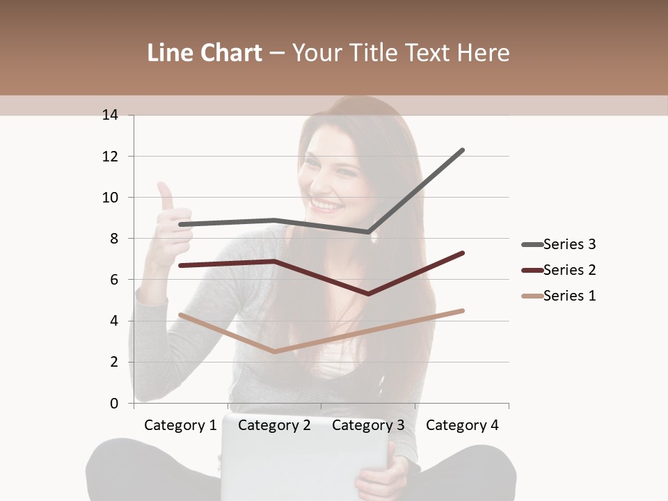 Laptop Browsing Thumbs PowerPoint Template
