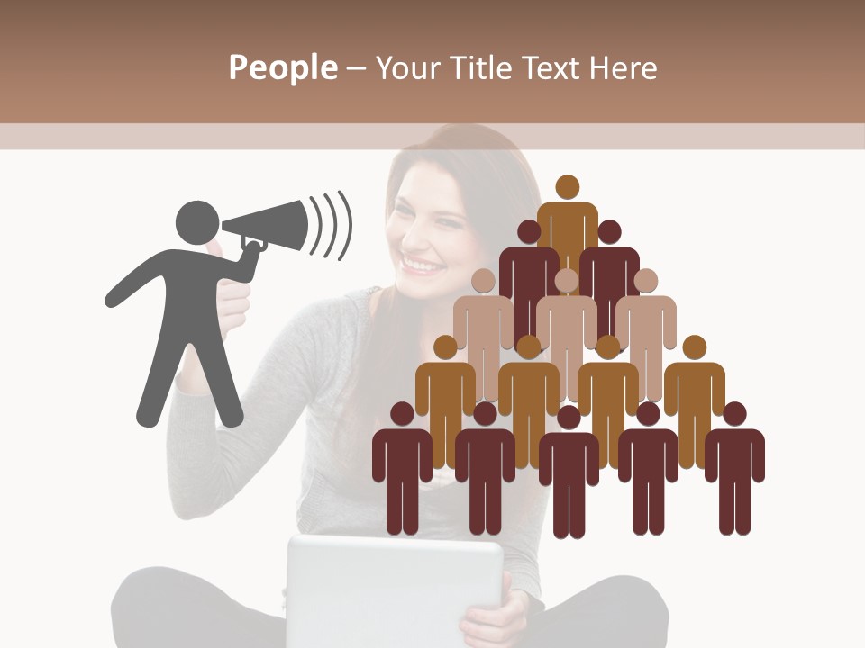 Laptop Browsing Thumbs PowerPoint Template