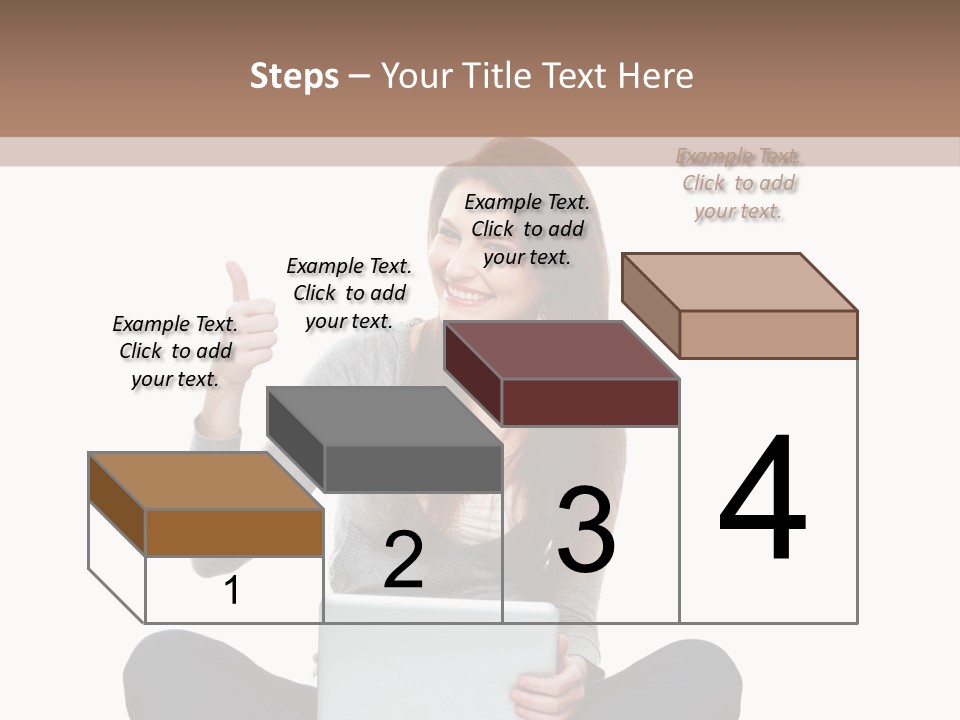 Laptop Browsing Thumbs PowerPoint Template