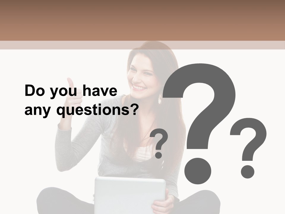 Laptop Browsing Thumbs PowerPoint Template