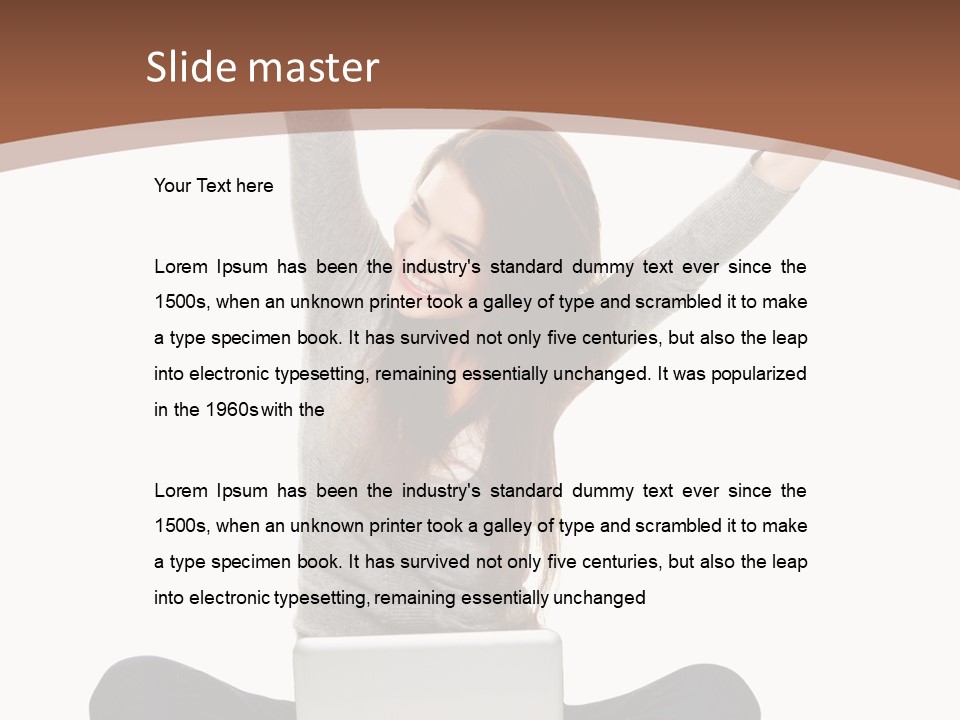 Celebration Cheerful Person PowerPoint Template