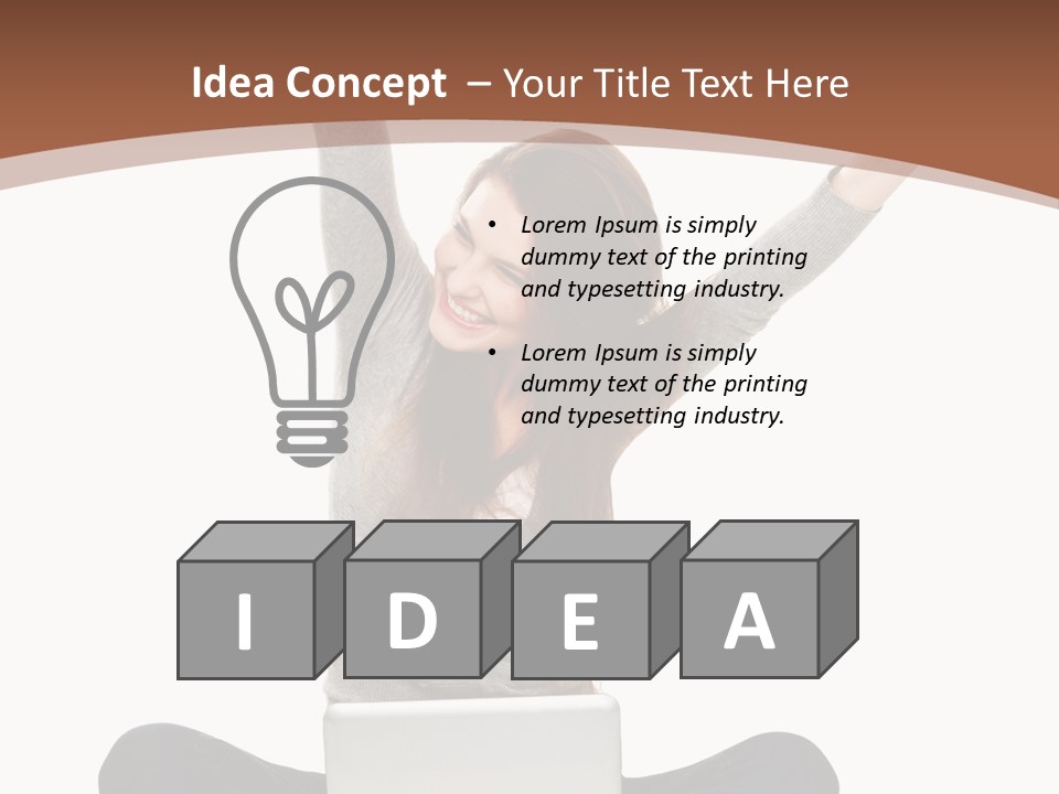 Celebration Cheerful Person PowerPoint Template