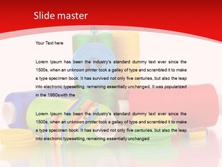 Roll Embroidery Object PowerPoint Template