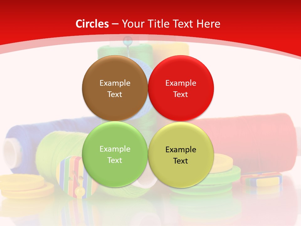 Roll Embroidery Object PowerPoint Template