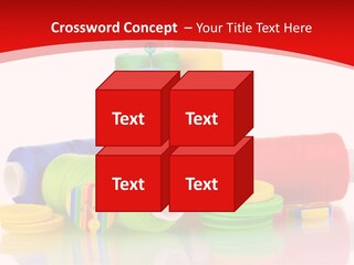 Roll Embroidery Object PowerPoint Template