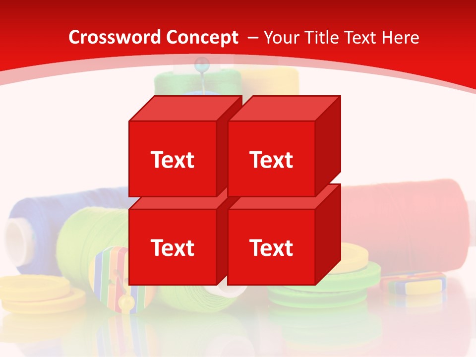 Roll Embroidery Object PowerPoint Template