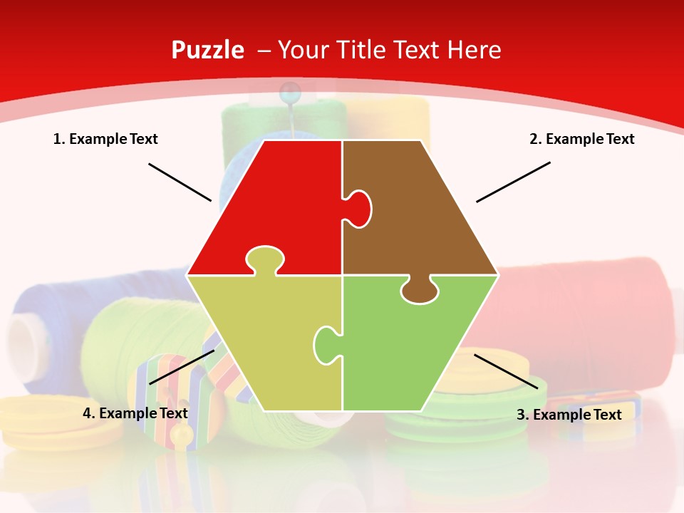 Roll Embroidery Object PowerPoint Template