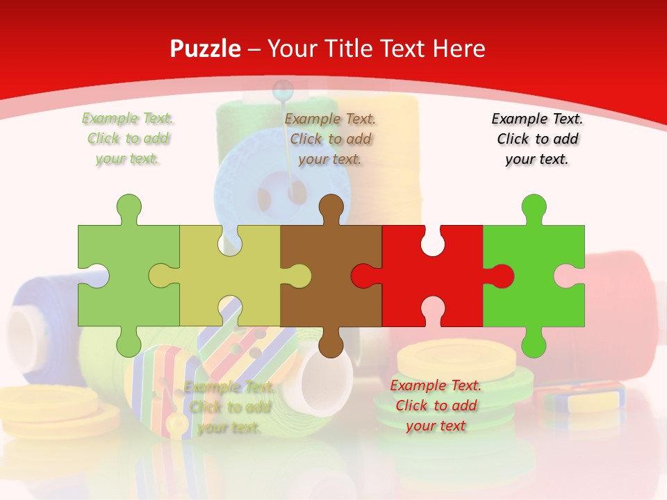 Roll Embroidery Object PowerPoint Template